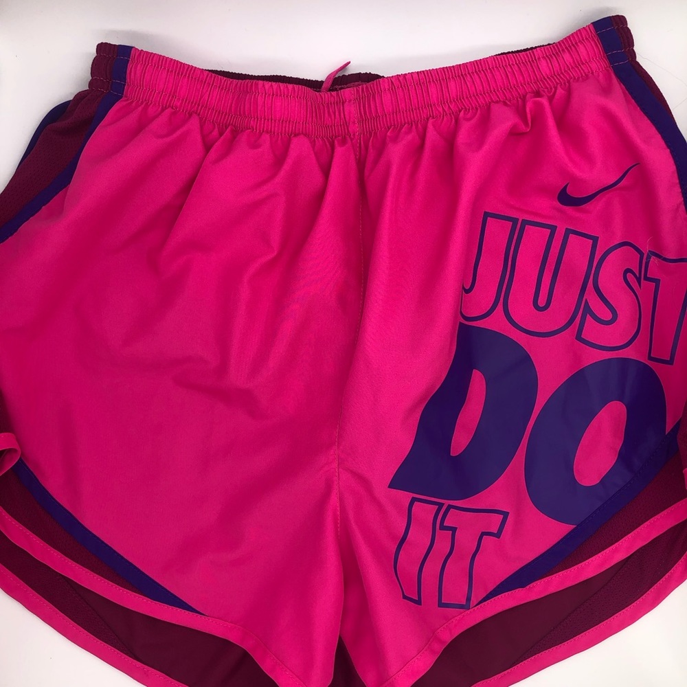 Multi colored pink nike shorts